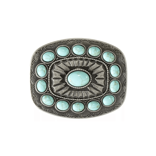 M&F Western Products Southwest Turquoise Stone Belt Buckle - M&F Western Products