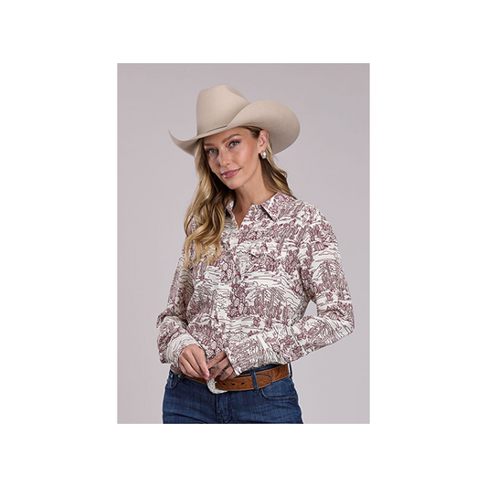 Roper Women's Desert Toile Printed Western Snap Shirt weis-western-wear