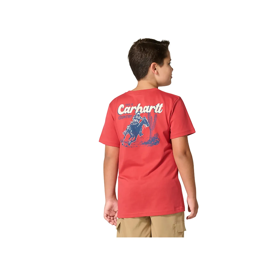 Carhartt Kid's Country T-Shirt in Red weis-western-wear