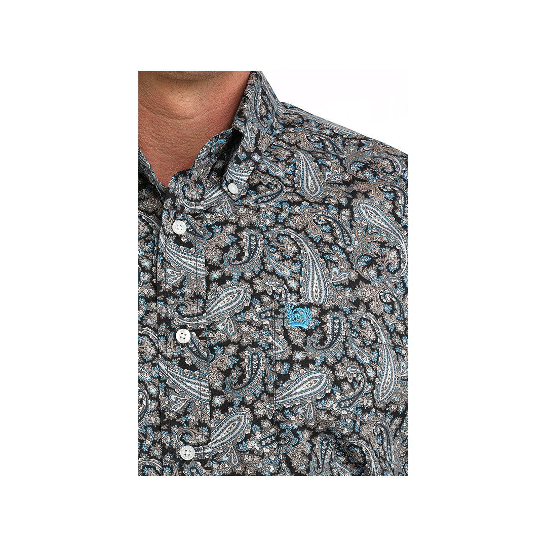 Cinch Men's Black Paisley Button Down Western Long Sleeve Shirt weis-western-wear
