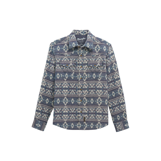 Wrangler Men's Retro Premium Modern Fit Long Sleeve Snap Shirt
