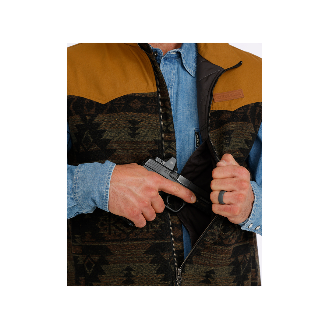 Cinch Men's Concealed Carry Jacquard Vest