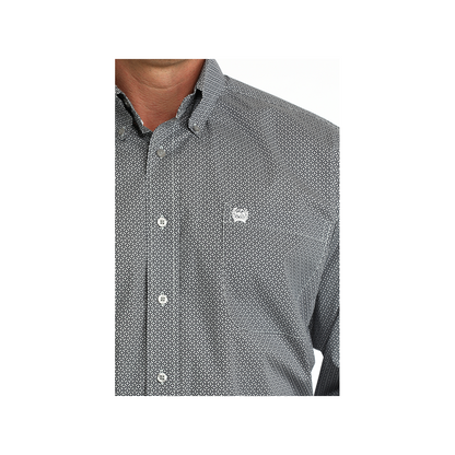 Cinch Men's Grey Geometric Print Long Sleeve Western Shirt weis-western-wear