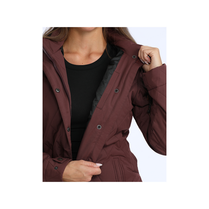 Cinch Women's Quilted Burgundy Long Jacket