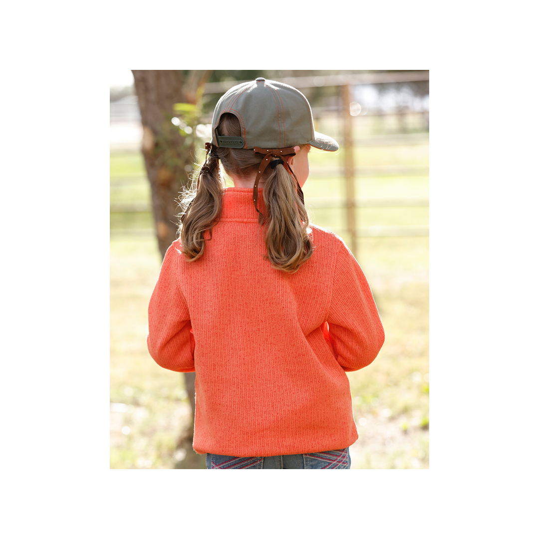 Cinch Girl's 1/4 Zip Rodeo Inspired Sweater
