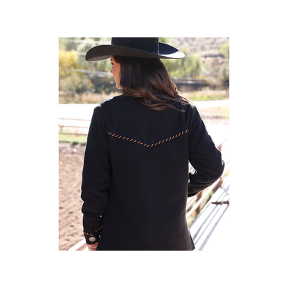 Cinch Women's Tweed Leather Cord Western Shacket