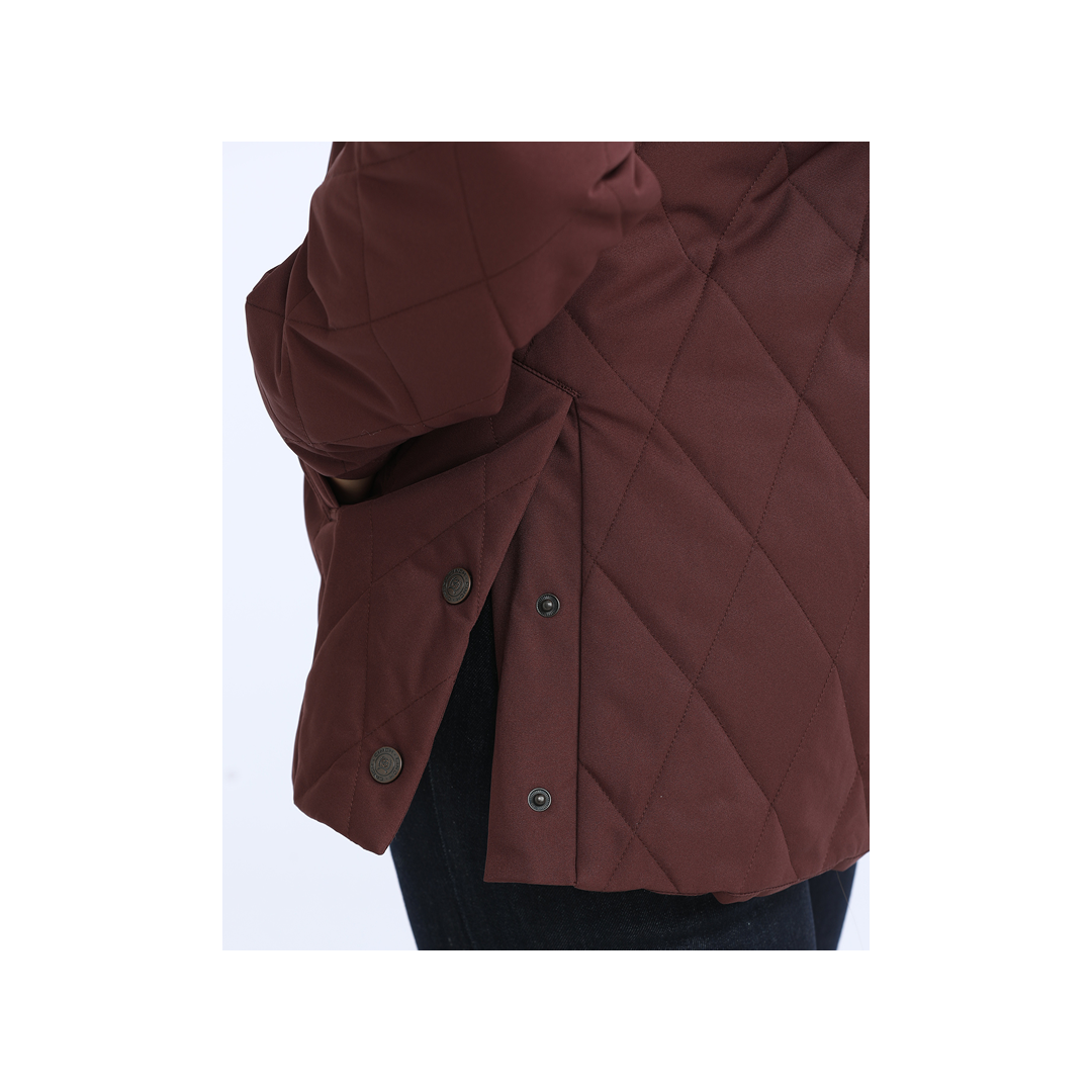 Cinch Women's Quilted Burgundy Long Jacket