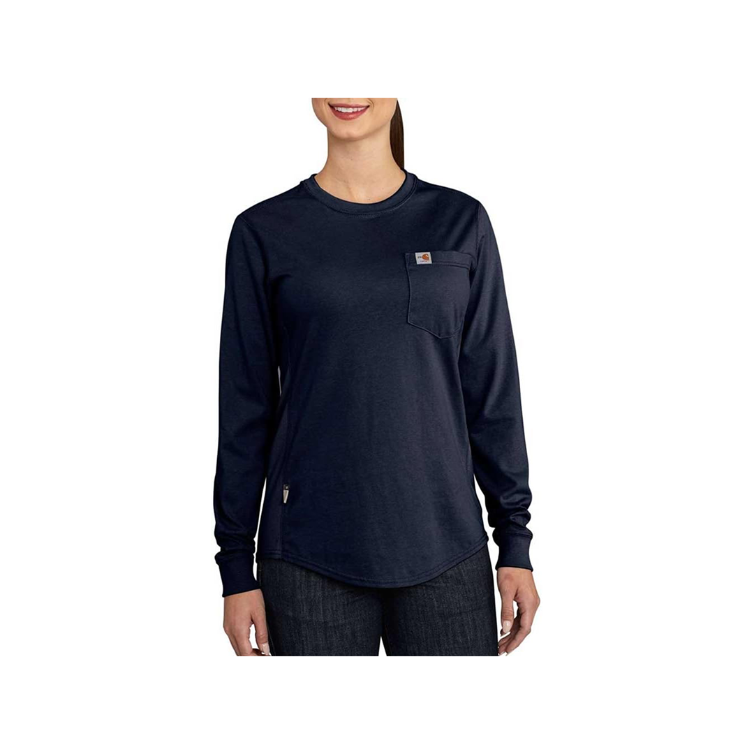 Carhartt Women's Flame-Resistant Force Cotton Long-Sleeve Crewneck T-Shirt