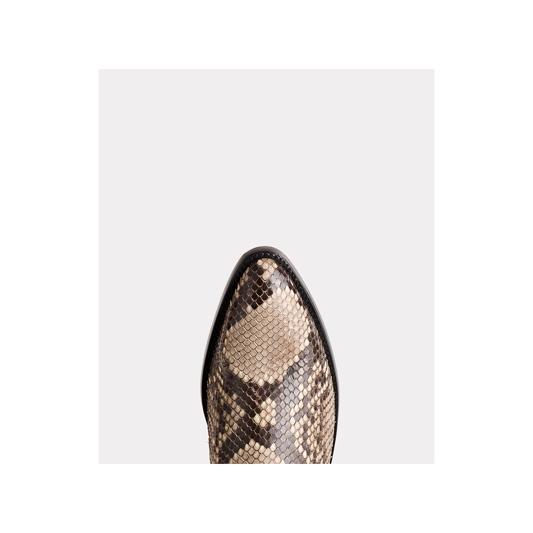 Lucchese Women's Stella Black/White Python Cowboy Boot