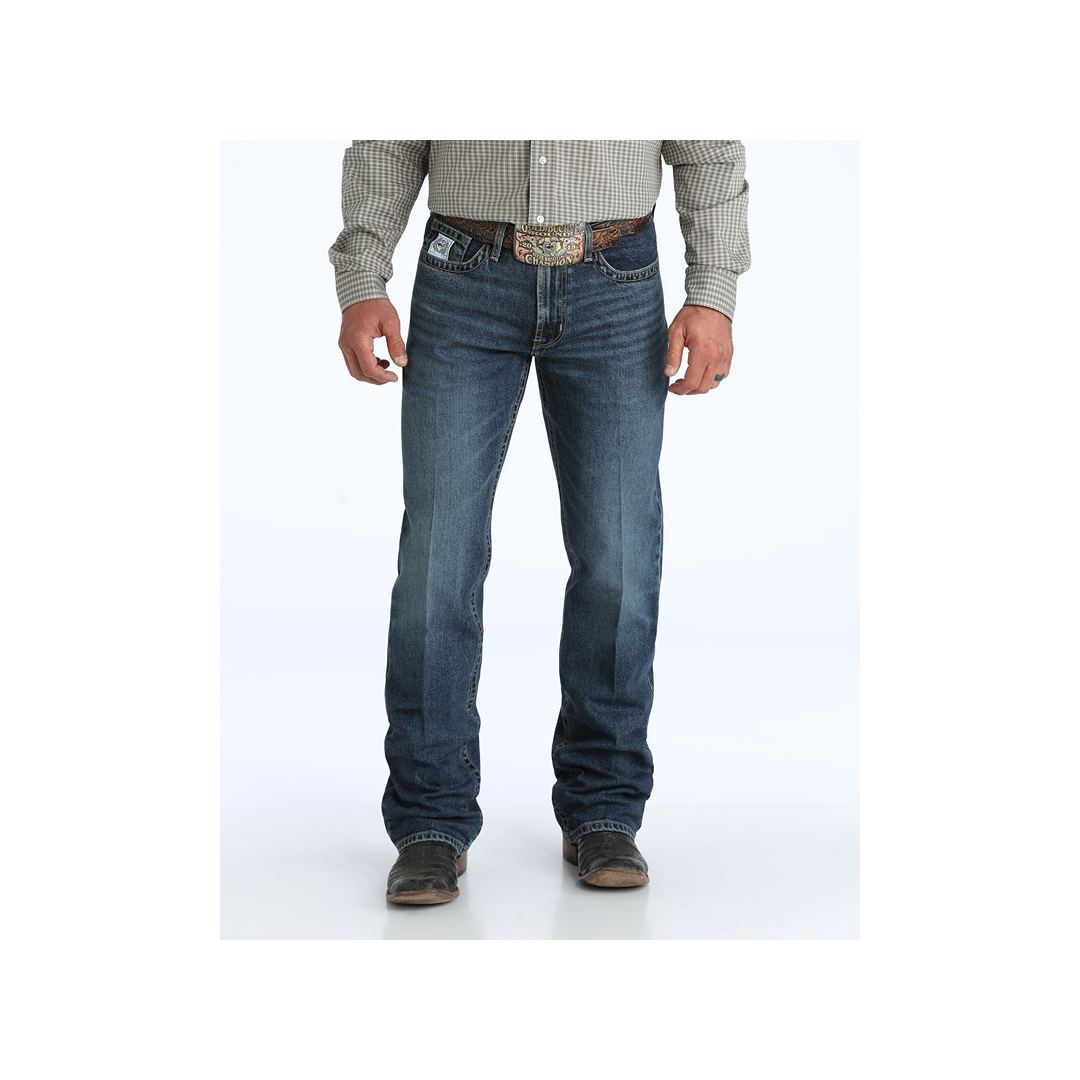 Cinch Men's White Label Dark Stone Wash Relaxed Straight Leg Jeans
