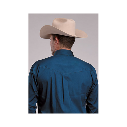 Roper Men's Amarillo Solid Button down Shirt Navy weis-western-wear