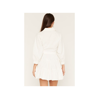 Rock & Roll Denim Women's Long Sleeve Belted Mini Dress