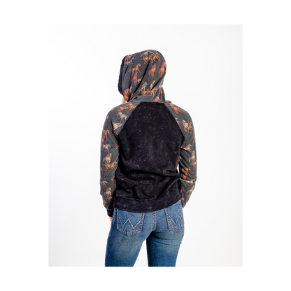 Rock & Roll Women's Contrast Sleeves Hoodie
