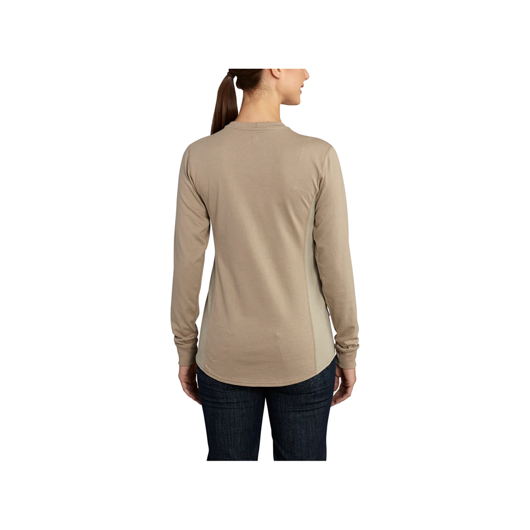 Carhartt Women's Flame-Resistant Force Cotton Long-Sleeve Crewneck T-Shirt