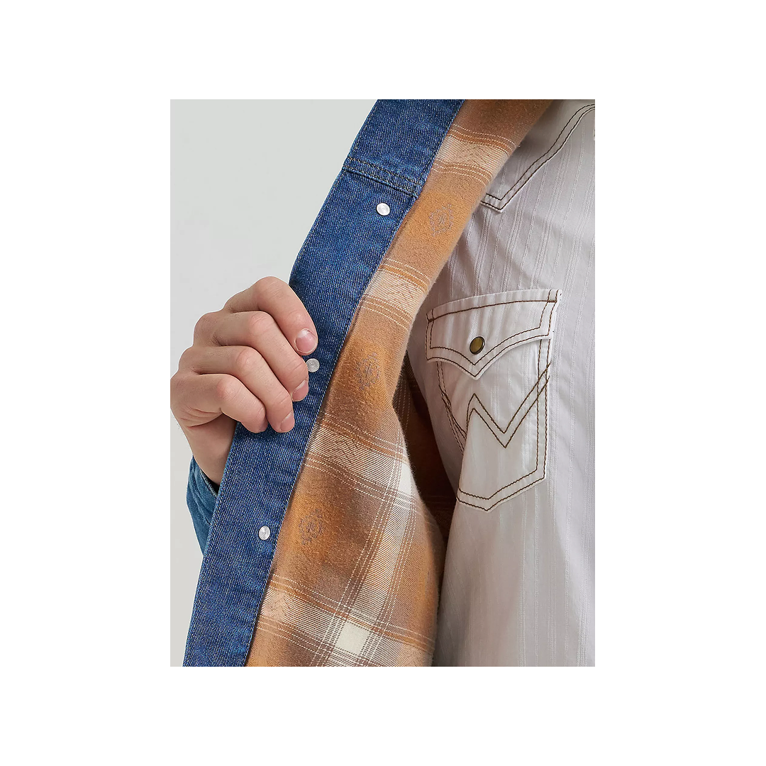 Wrangler Men's Cowboy Cut Flannel Lined Jean Jacket