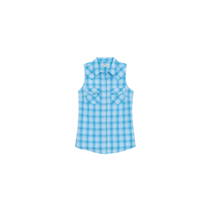 Wrangler Women's Wrangler Retro® Essential Snap Shirt Blue - Wrangler
