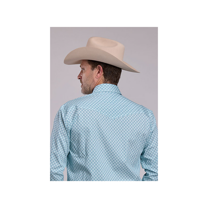 Roper Men's Western Teal Poplin Snap Shirt weis-western-wear