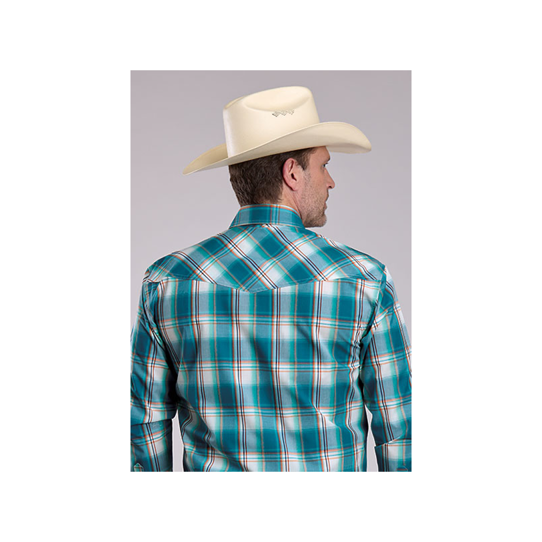 Roper Men's Western Long Sleeve Sunset Plaid Snap Shirt weis-western-wear