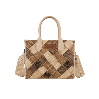 Montana West Wrangler Woven Denim Tote/Crossbody Bag