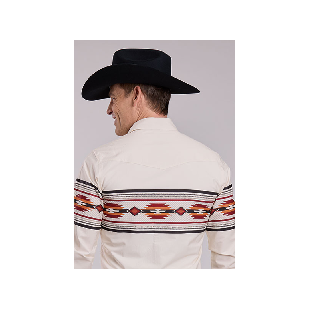 Roper Men's Western Aztec Border Print Snap Shirt weis-western-wear