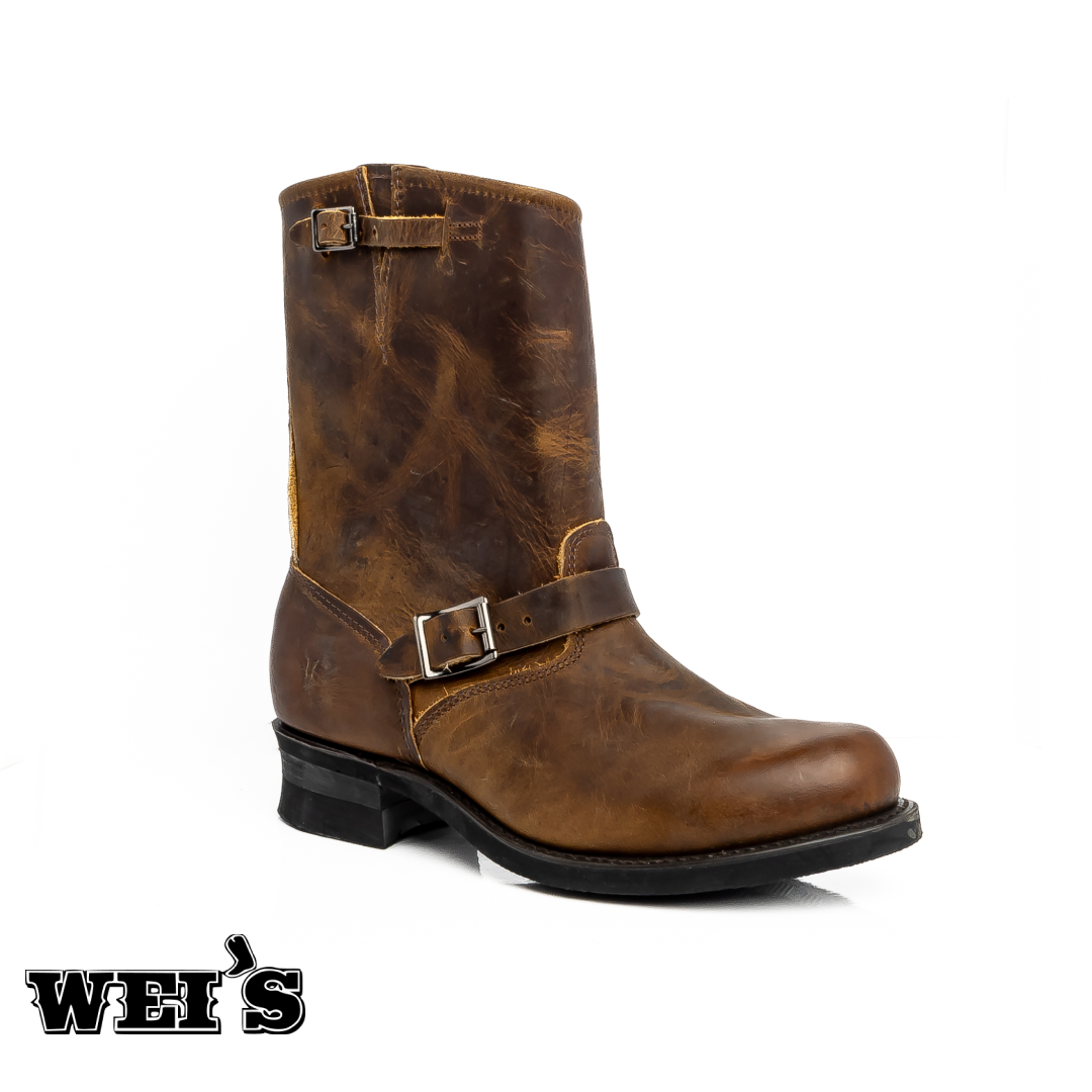 Motorcycle Boots Mens Gaucho Boots Black Leather Harley Boots