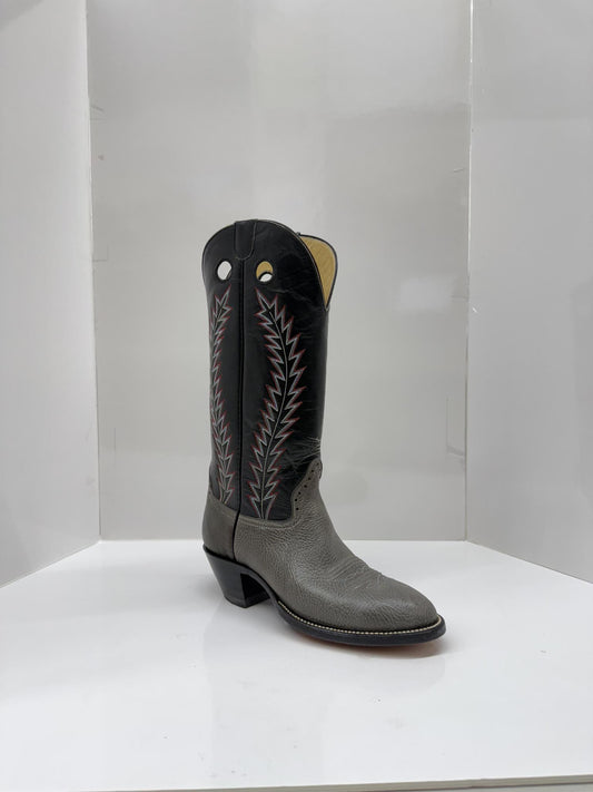 Garage Sale Hondo Men's 13" Leather Cowboy Boots Black/Grey