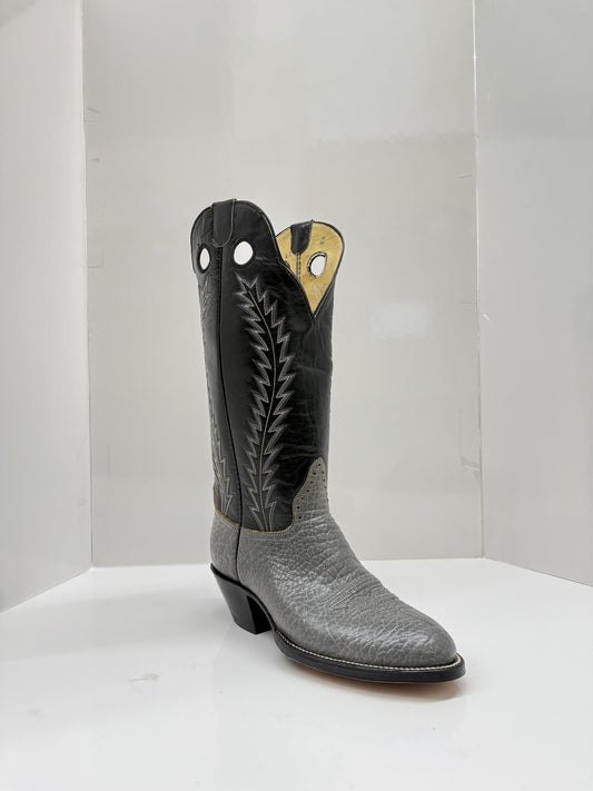 Garage Sale Hondo Men's 13" Two Tone Leather Cowboy Boots Black/Grey