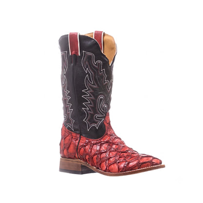 Boulet Women's Exotic Pirarucu Cowgirl Square toe boot