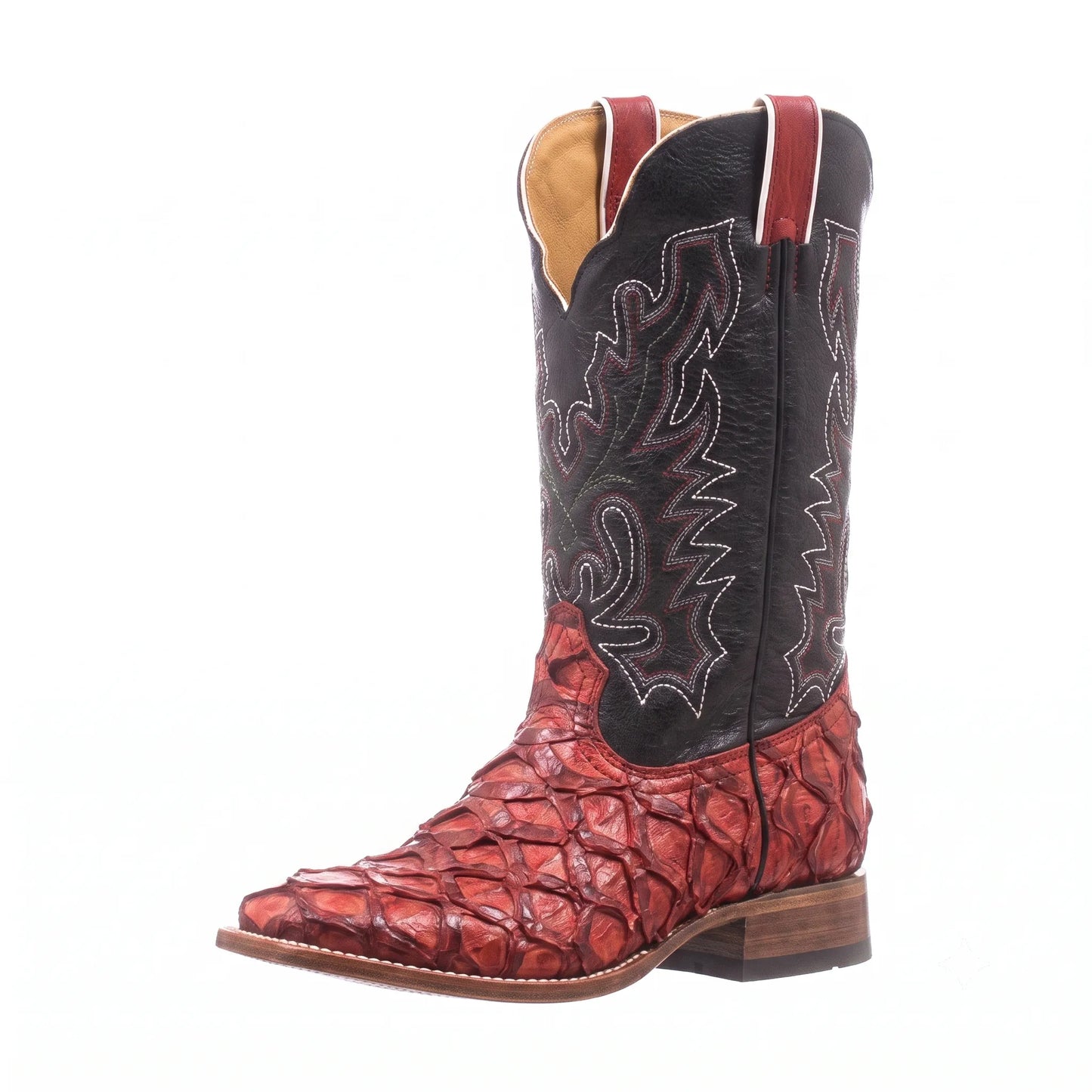 Boulet Women's Exotic Pirarucu Cowgirl Square toe boot