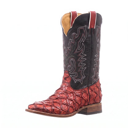 Boulet Women's Exotic Pirarucu Cowgirl Square toe boot