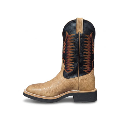 Boulet Women's Emroidered Two-Tone Cowgirl Western Boot - Clearance