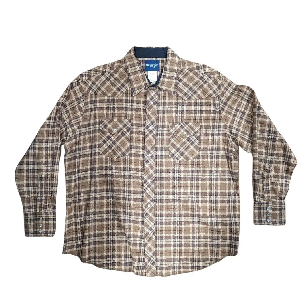 Wrangler Men's Heavyweight Flannel Plaid Shirt - Assorted weis-western-wear