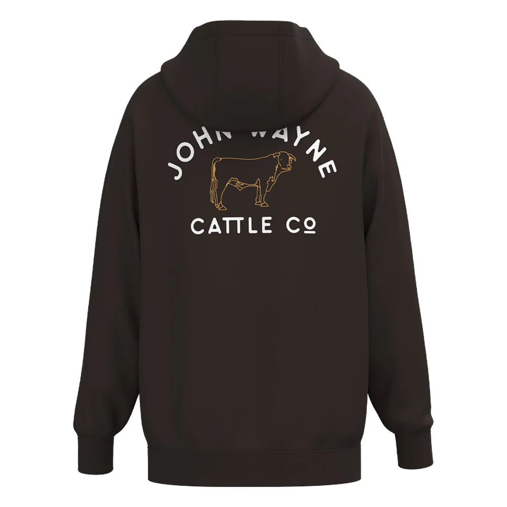 Hooey Men's "JW Cattle Co" Hoodie Brown With White Logo weis-western-wear