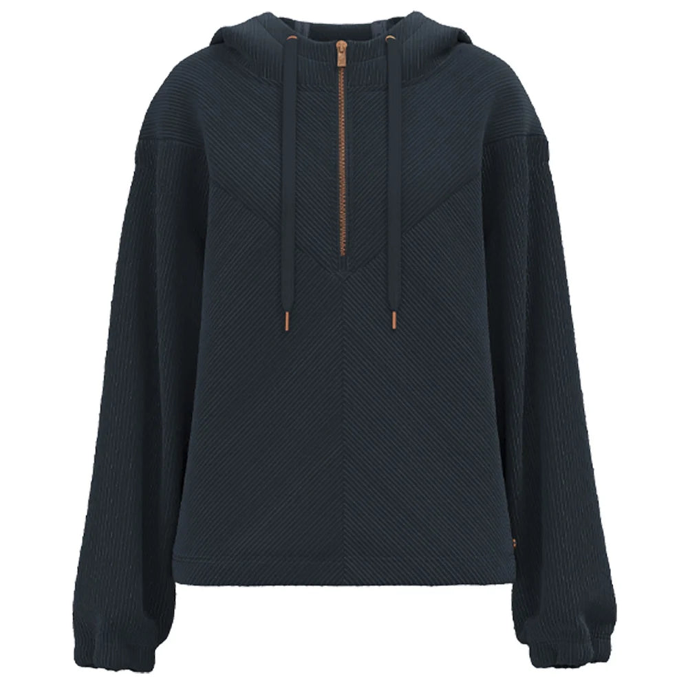 Hooey Women's Cowgirl Corduroy 1/4 Zip Hoodie