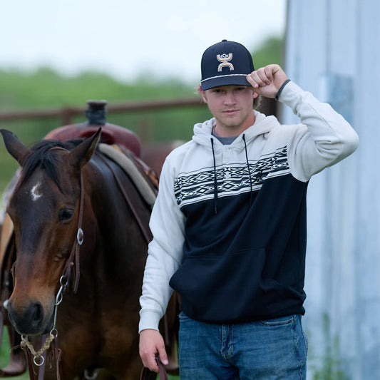 Hooey "Jimmy" Hoody Black/Grey w/Aztec Detailing weis-western-wear