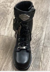 Harley Davidson Women’s Boots 8.75" Zipper and Laces Kennedy 81986 - CLEARANCE