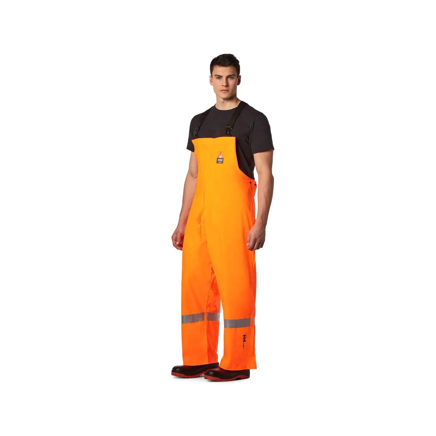 Helly Hansen Workwear Men's Alberta Stretch Hi Vis Polyurethane Rain Bib Pants