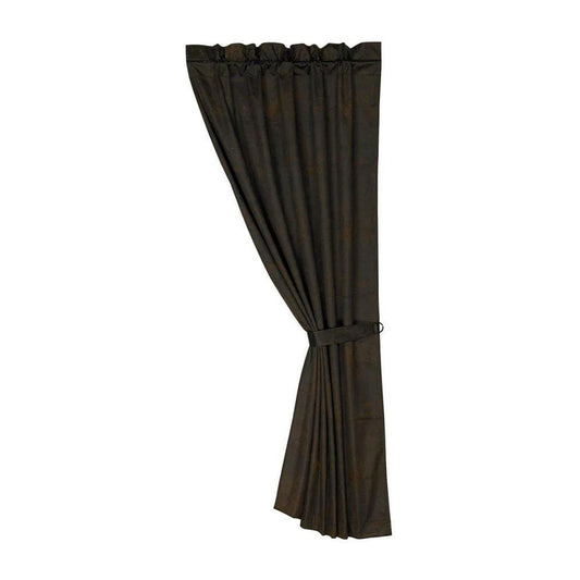 HiEnd Luxurious Rustic Curtain Chocolate CU1001 - CLEARANCE