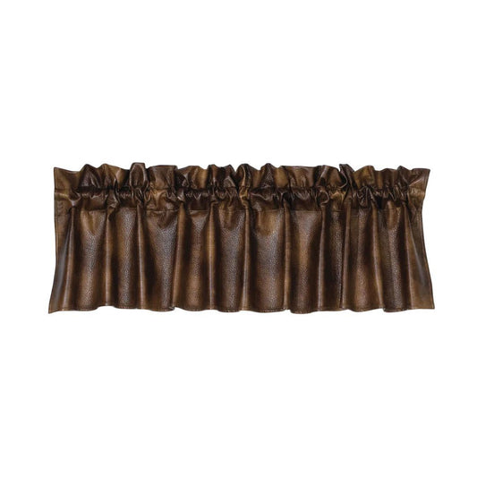 HiEnd Luxury Rustic Valance Rod Pocket Brown Faux 84"x18" VL1005 - CLEARANCE