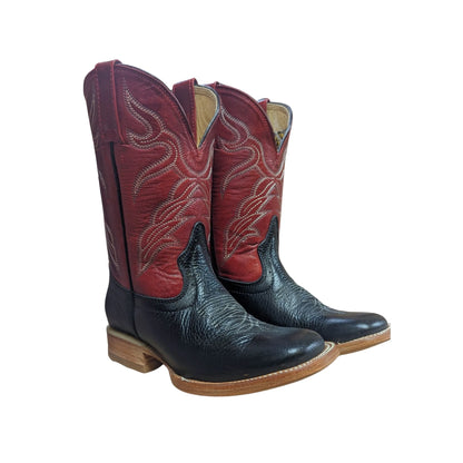 Hondo Kid’s Cowboy Boots Leather Square Toe