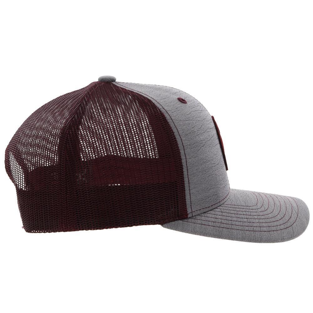 Hooey "Blush" Grey/Burgundy Trucker Hat 2205T-GYBU