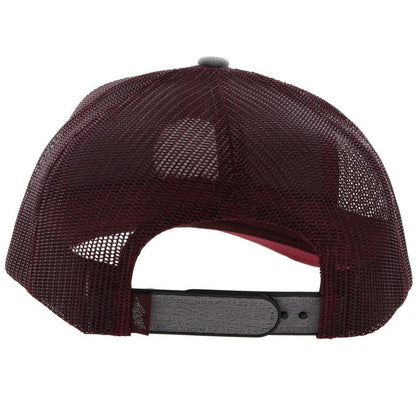 Hooey "Blush" Grey/Burgundy Trucker Hat 2205T-GYBU