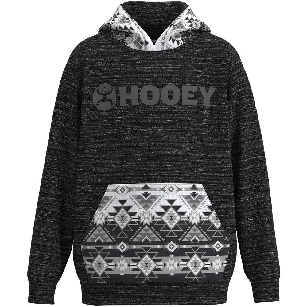 Hooey Boy s Legendary Hoodie Black Aztec Hooey Logo HH1242BKAZ Wei s Western Wear