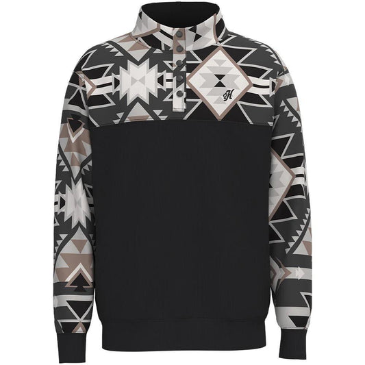 Hooey Boy's Stevie Black/White w/Aztec Pullover