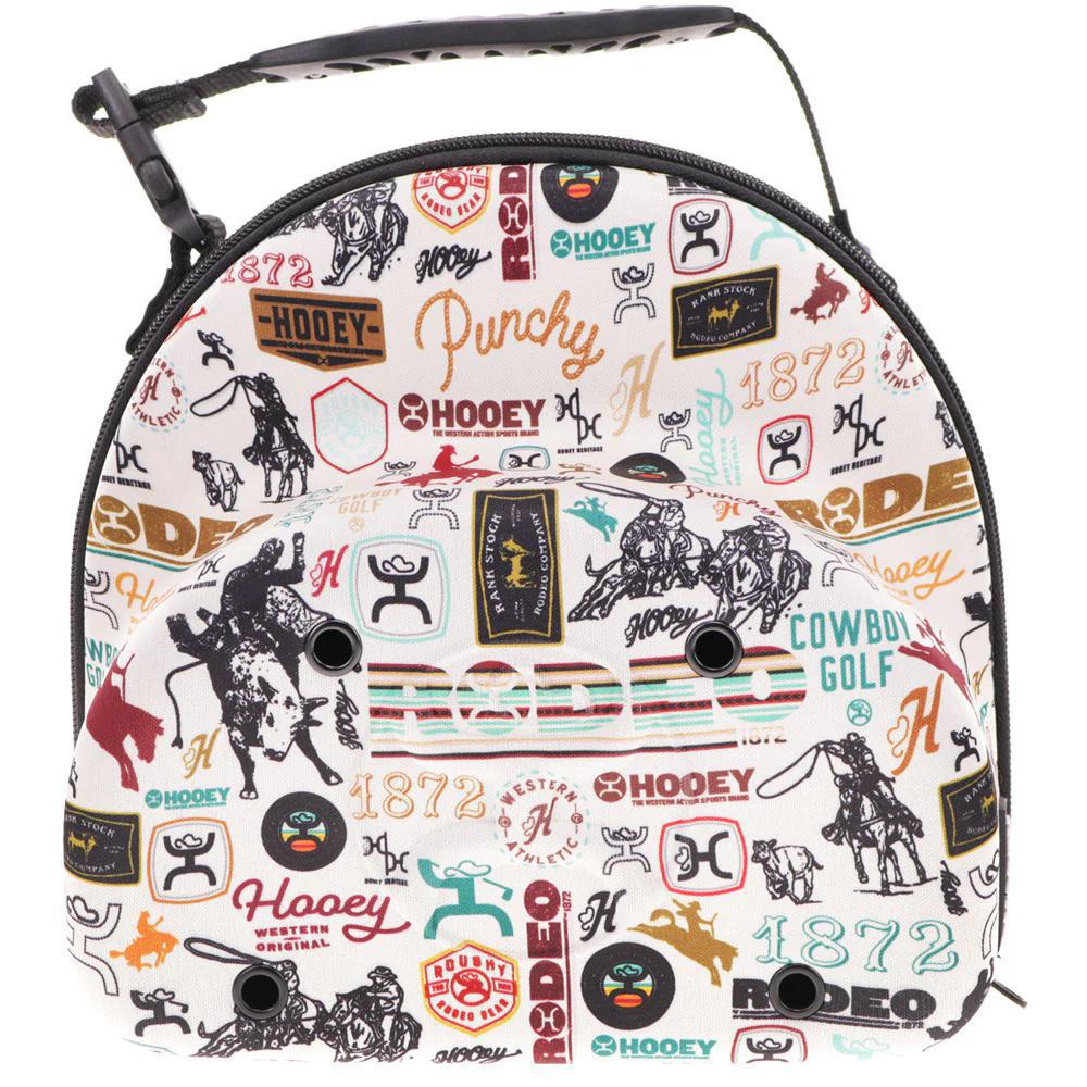 Hooey Cap Carrier Cream With Black And Burgundy Rodeo Print weis-western-wear