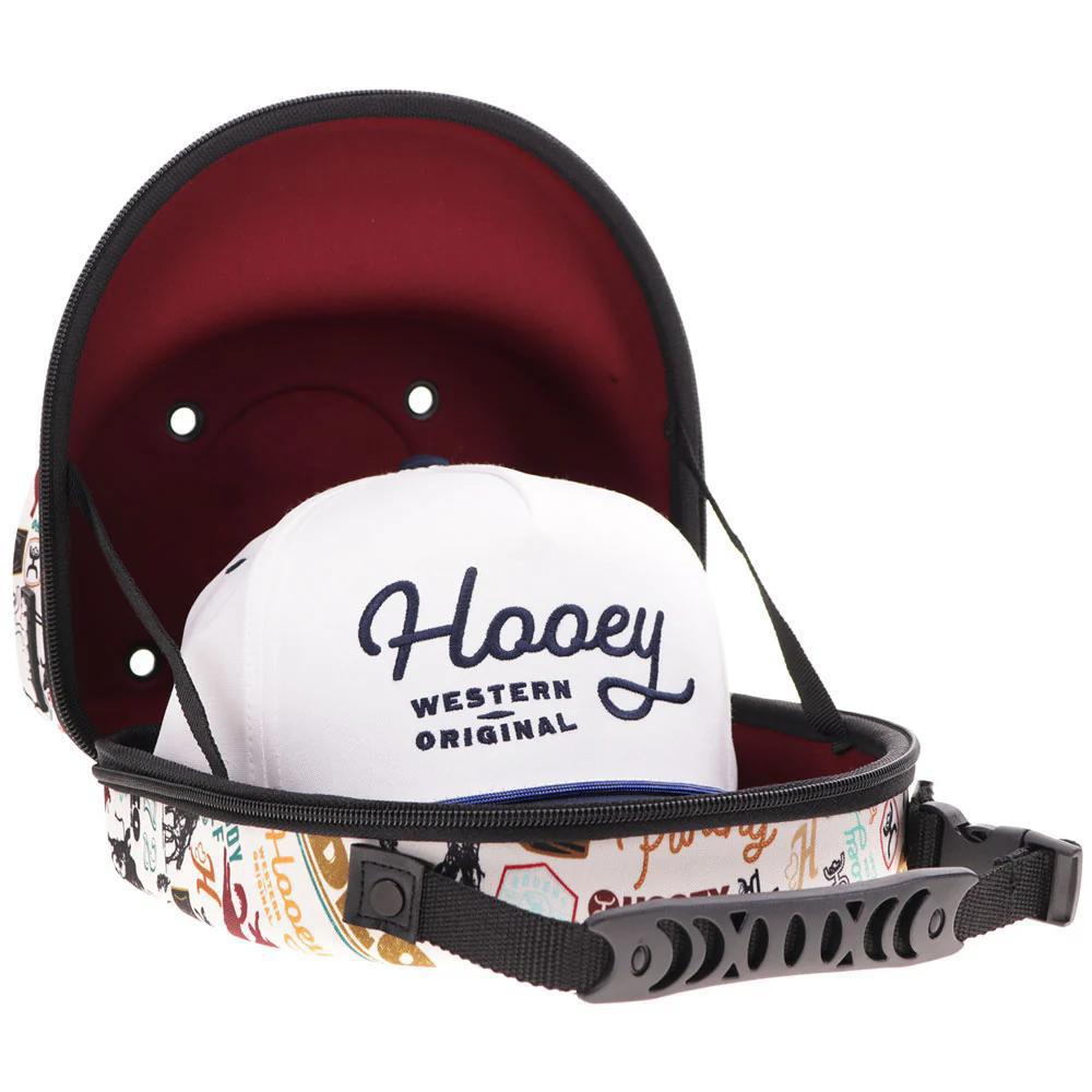 Hooey Cap Carrier Cream With Black And Burgundy Rodeo Print weis-western-wear