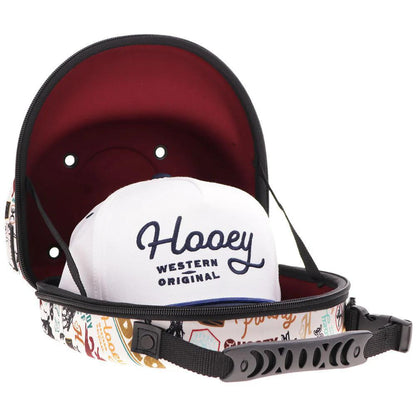 Hooey Cap Carrier Cream With Black And Burgundy Rodeo Print weis-western-wear