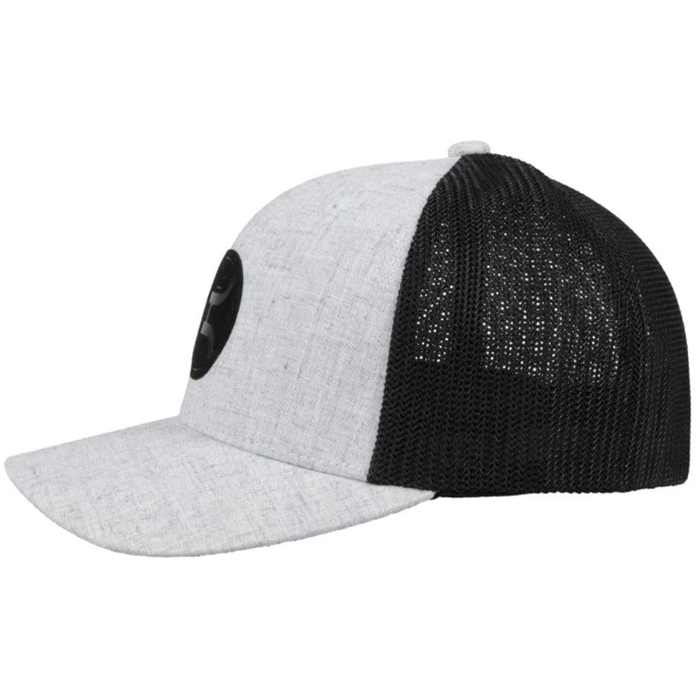 Hooey "Cayman" Grey/Black Flexfit Hat 2104BLBK-01