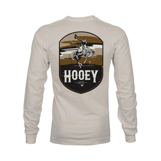 Hooey "Cheyenne" Cream Long Sleeve T-Shirt HT1558CR