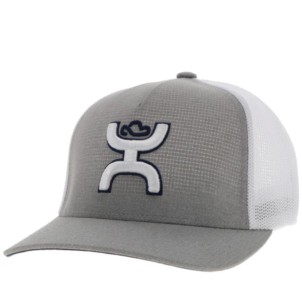 Hooey "Coach" FlexFit Hat Grey/White 2412GYWH-01,02